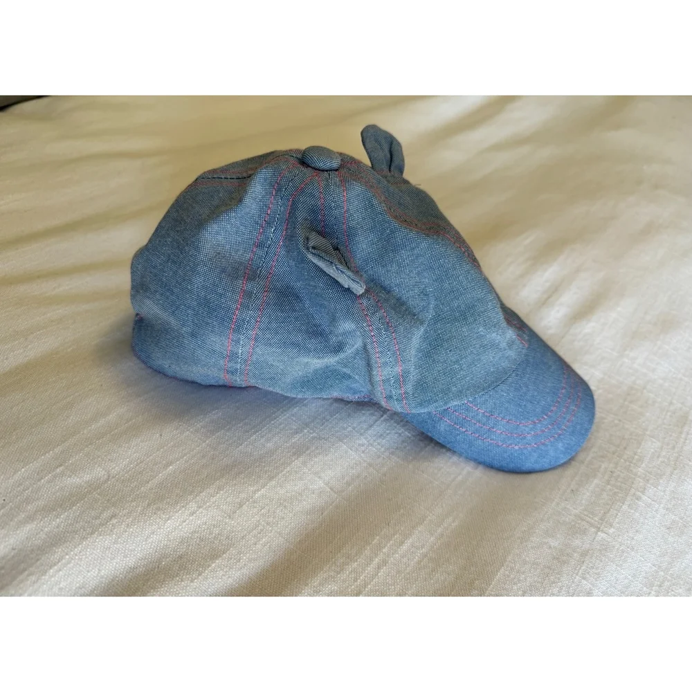 Target | Chambray Blue with Pink Stitching Bear Ears Baseball Cap | 2T-5T